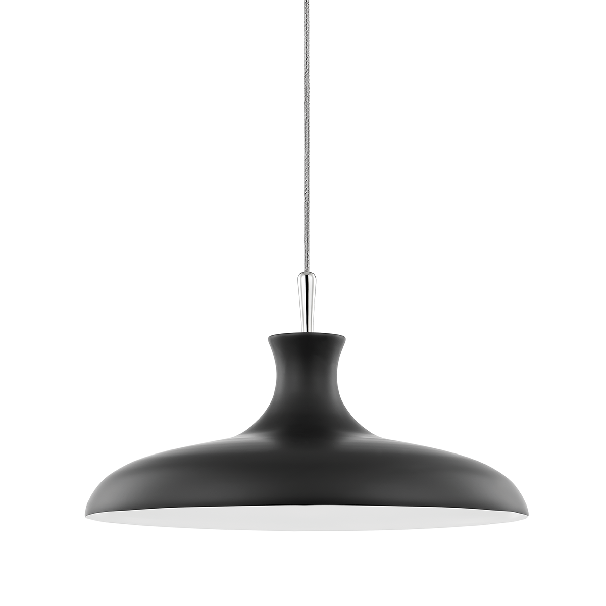 Mitzi 1 Light Pendant in Polished Nickel/Black H421701L-PN/BK