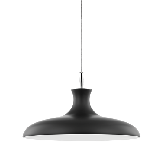 Mitzi 1 Light Pendant in Polished Nickel/Black H421701L-PN/BK