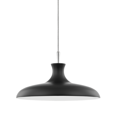 Mitzi 1 Light Pendant in Polished Nickel/Black H421701L-PN/BK