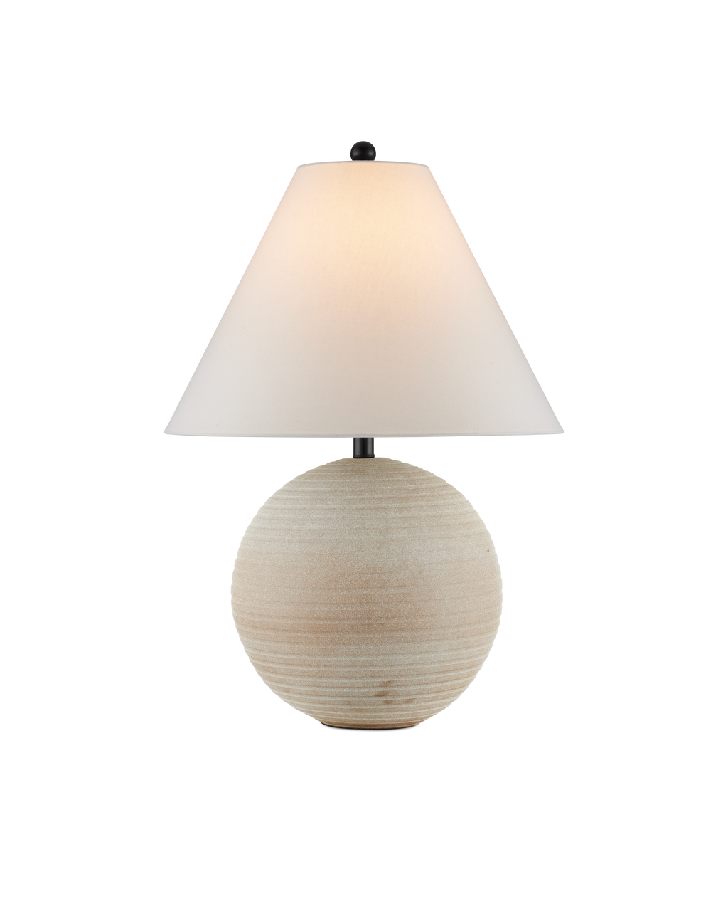 Currey & Co Jared Table Lamp in Beige/Matte Black 6000-0930