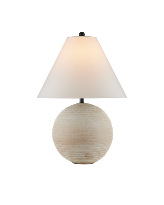 Currey & Co Jared Table Lamp in Beige/Matte Black 6000-0930