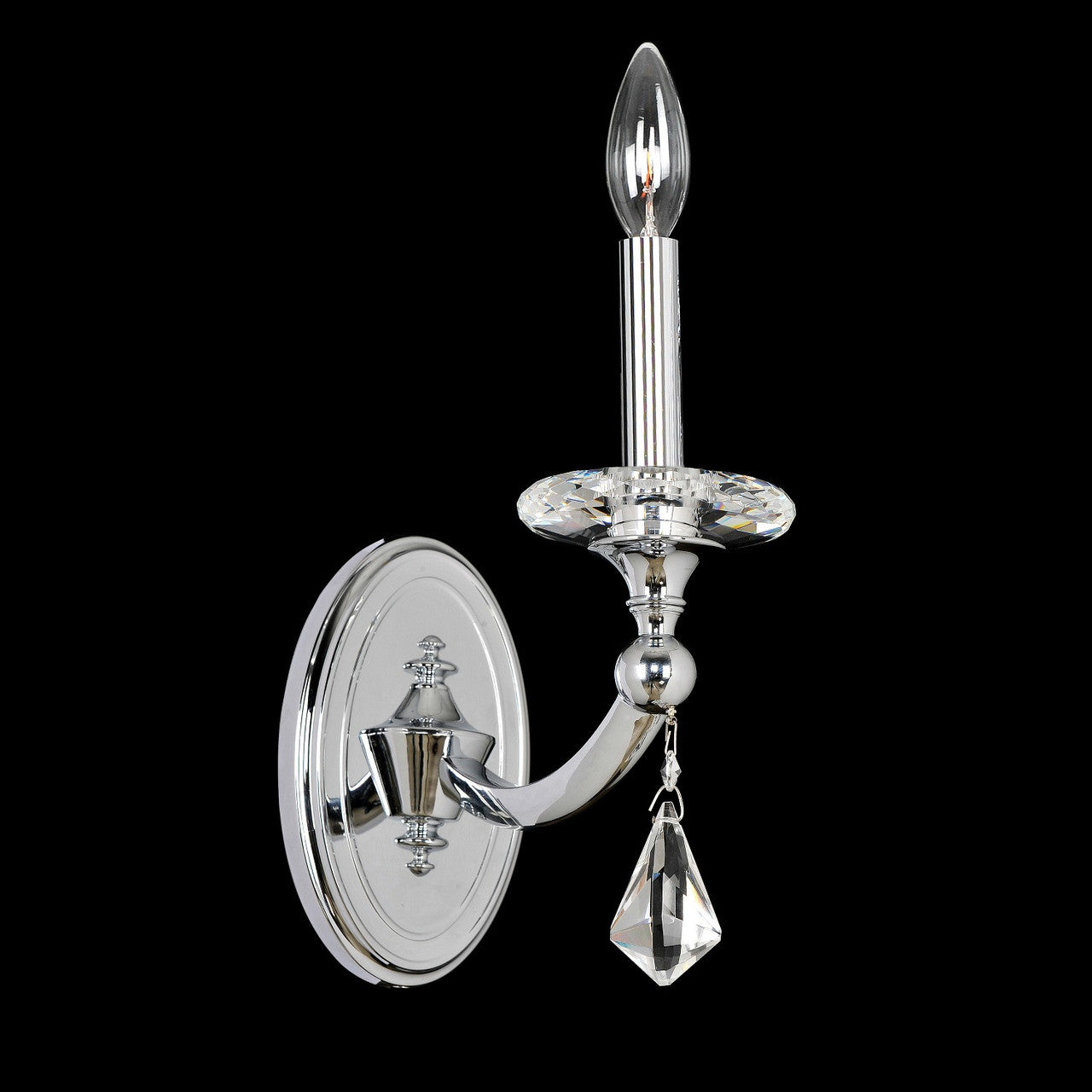 Allegri Crystal Floridia 1 Light Wall Bracket in Chrome 012121-010-FR001