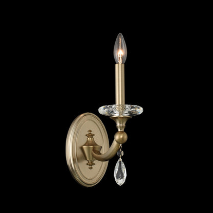 Allegri Crystal Floridia 1 Light Wall Bracket in Matte Brushed Champagne Gold 012121-045-FR001