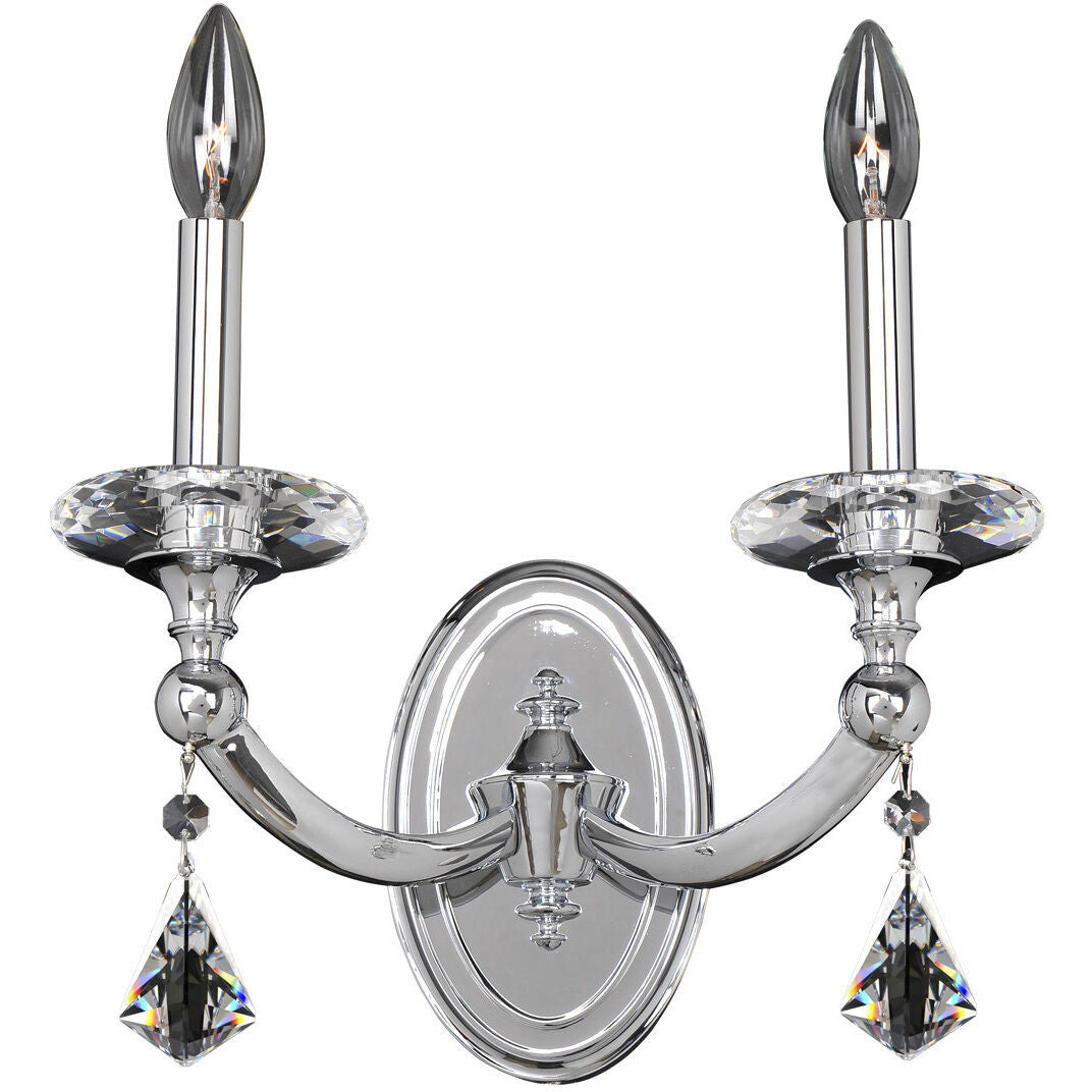 Allegri Crystal Floridia 2 Light Wall Bracket in Chrome 012122-010-FR001