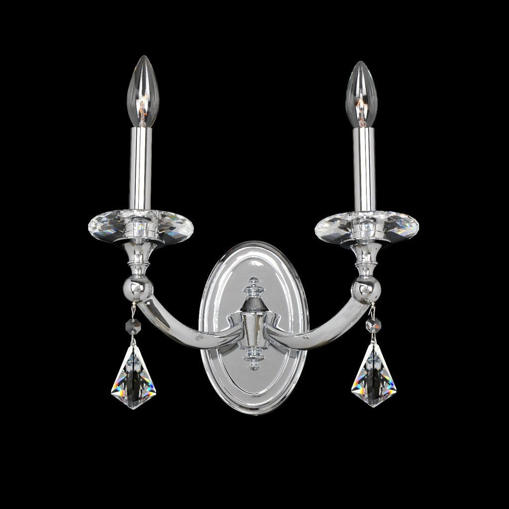 Allegri Crystal Floridia 2 Light Wall Bracket in Chrome 012122-010-FR001