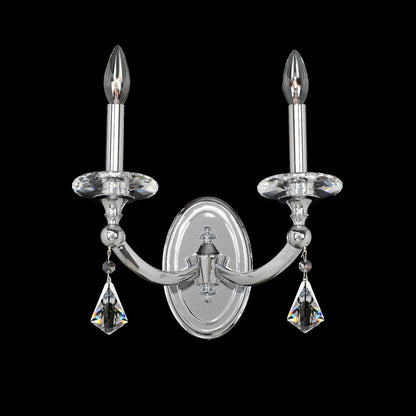 Allegri Crystal Floridia 2 Light Wall Bracket in Chrome 012122-010-FR001