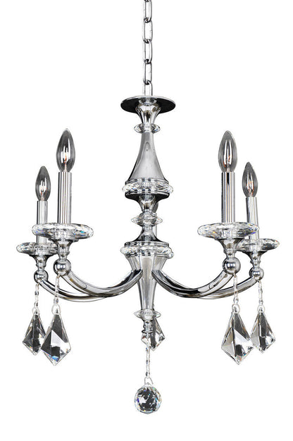 Allegri Crystal Floridia 5 Light Chandelier in Chrome 012170-010-FR001