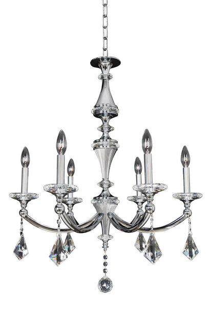 Allegri Crystal Floridia 6 Light Chandelier in Chrome 012171-010-FR001