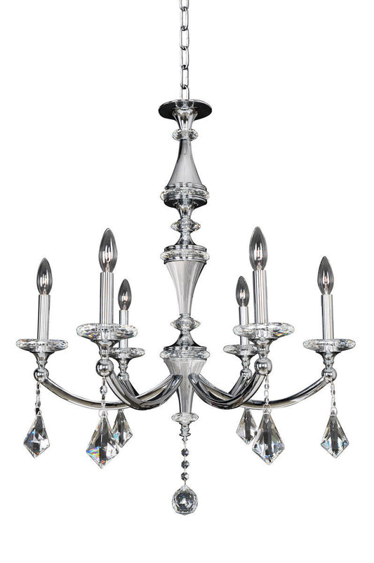 Allegri Crystal Floridia 6 Light Chandelier in Chrome 012171-010-FR001