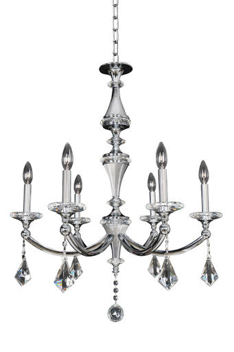 Allegri Crystal Floridia 6 Light Chandelier in Chrome 012171-010-FR001