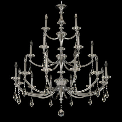 Allegri Crystal Floridia (12+6+3) Light 3 Tier Chandilier in Chrome 012174-010-FR001