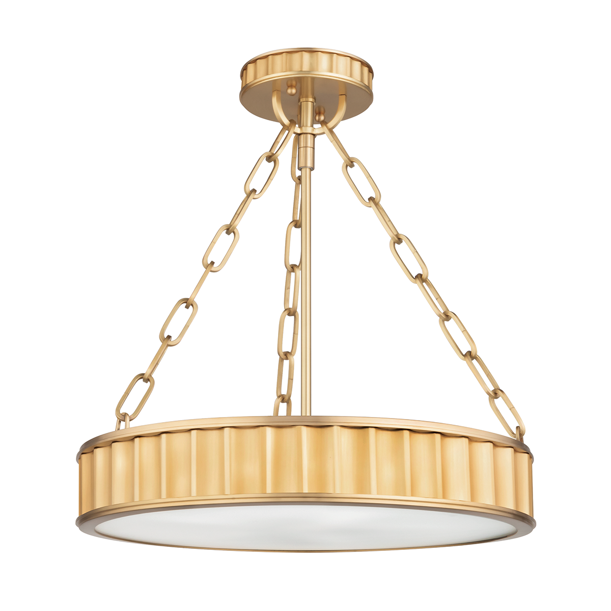 Hudson Valley Lighting Middlebury Semi Flush in Aged Brass 901-AGB