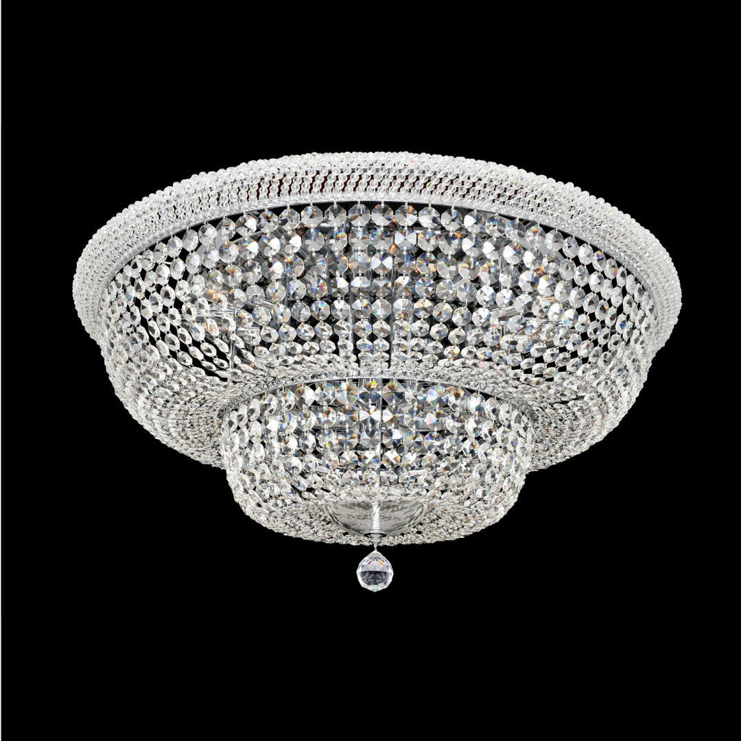 Allegri Crystal Napoli 34 Inch Flush Mount in Chrome 020942-010-FR001