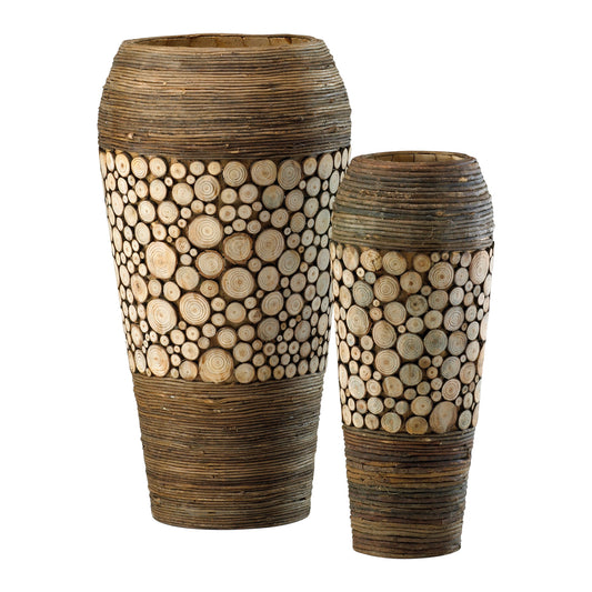 Cyan Design Wood Slice Oblong Containers in Birchwood And Walnut 02520