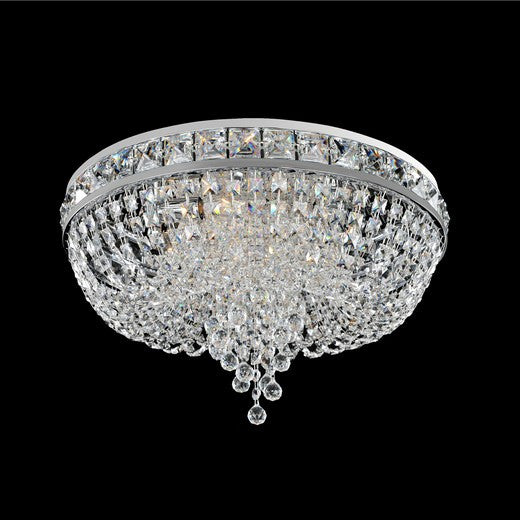 Allegri Crystal Cascata 18 Inch Flush Mount in Chrome 027340-010-FR001