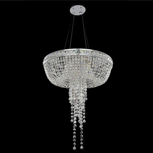 Allegri Crystal Cascata 24 Inch Convertible Pendant - Flush Mount in Chrome 027351-010-FR001