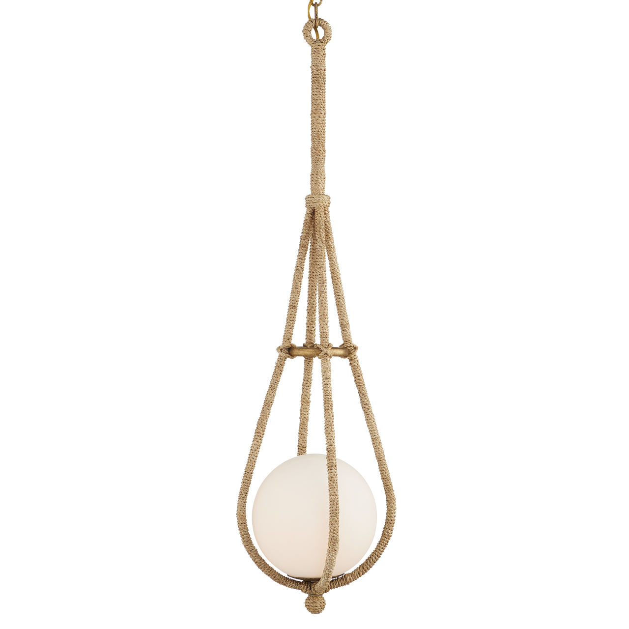 Currey & Co. Passageway 7" Rope 1-Light Pendant 9000-1104