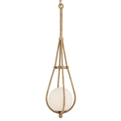 Currey & Co. Passageway 7" Rope 1-Light Pendant 9000-1104