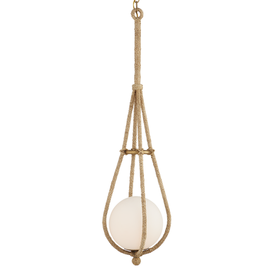 Currey & Co. Passageway 7" Rope 1-Light Pendant 9000-1104