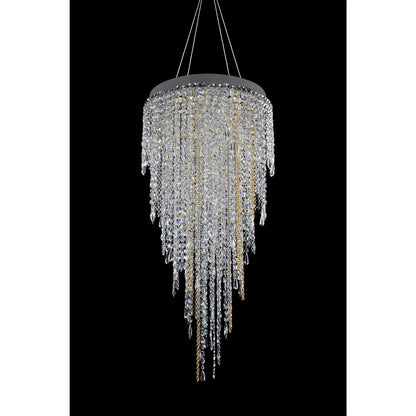 Allegri Crystal Tenuta 24 Inch Convertible Pendant - Flush Mount in Chrome 028251-010-FR001