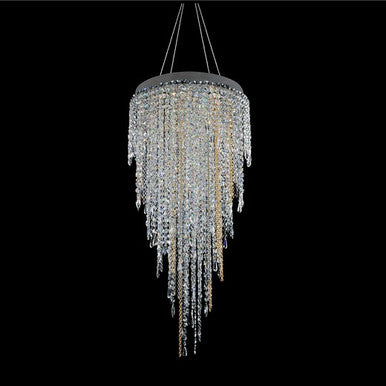 Allegri Crystal Tenuta 24 Inch Convertible Pendant - Flush Mount in Chrome 028251-010-FR001