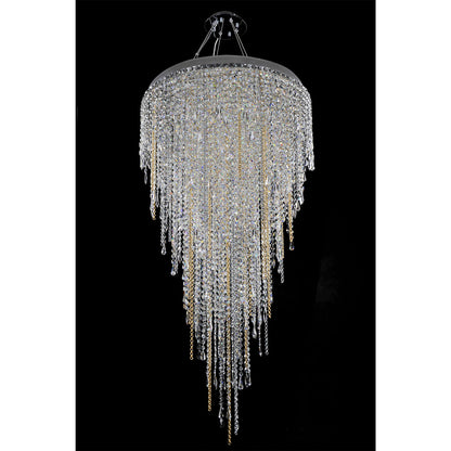 Allegri Crystal Tenuta 32 Inch Convertible Pendant - Flush Mount in Chrome 028252-010-FR001