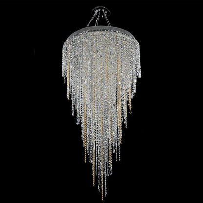 Allegri Crystal Tenuta 32 Inch Convertible Pendant - Flush Mount in Chrome 028252-010-FR001