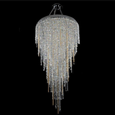 Allegri Crystal Tenuta 32 Inch Convertible Pendant - Flush Mount in Chrome 028252-010-FR001