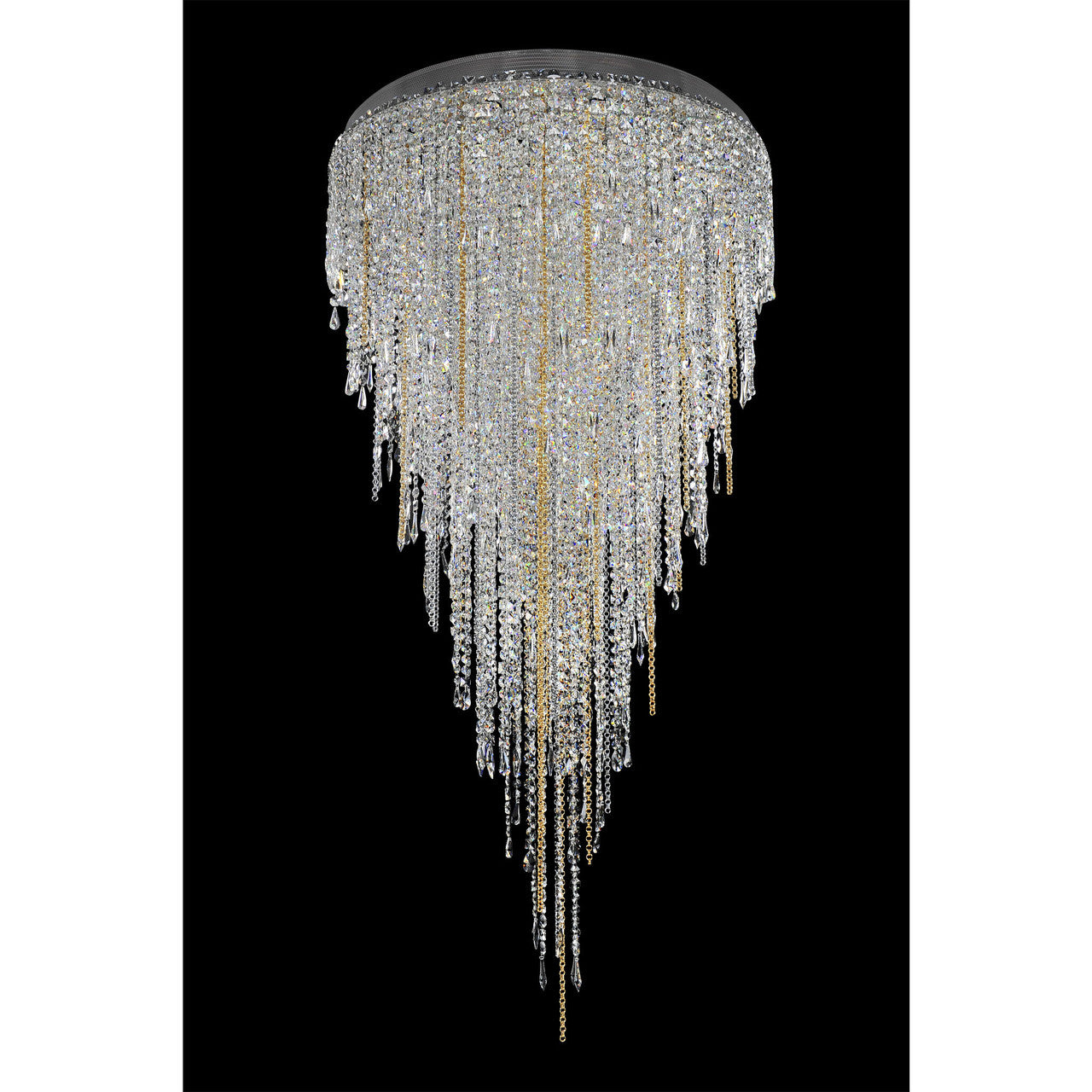 Allegri Crystal Tenuta 36 Inch Convertible Pendant - Flush Mount in Chrome 028253-010-FR001