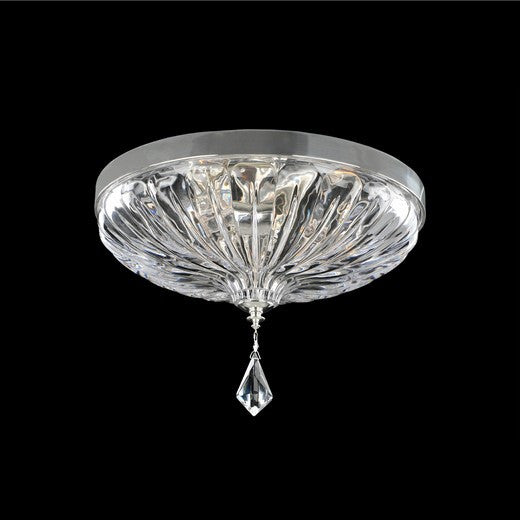 Allegri Crystal Orecchini 16 Inch Flush Mount in Two Tone Silver 028541-017-FR001