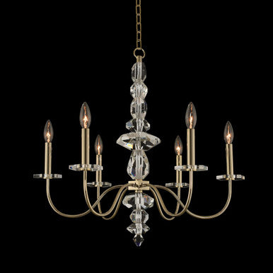 Allegri Crystal Bolivar 6 Light Chandelier in Champagne Gold 031250-041-FR001