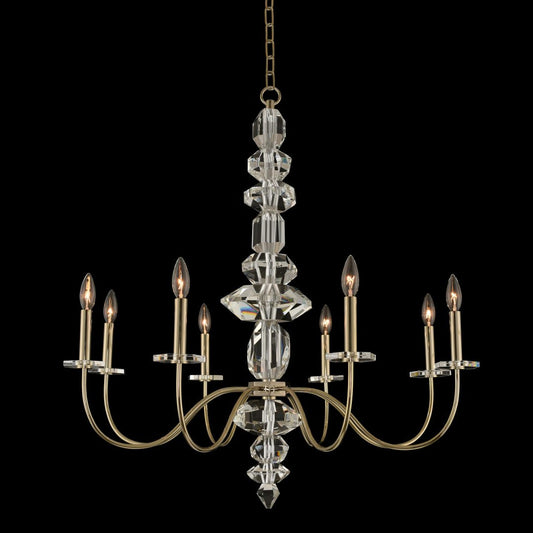 Allegri Crystal Bolivar 8 Light Chandelier in Champagne Gold 031251-041-FR001