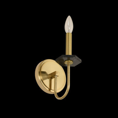 Allegri Crystal Piedra 1 Light Wall Bracket in Brushed Brass 031521-039