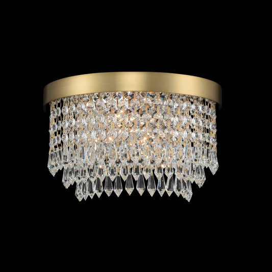 Allegri Crystal Tavo 2 Light Wall Sconce in Winter Brass 033920-044-FR001