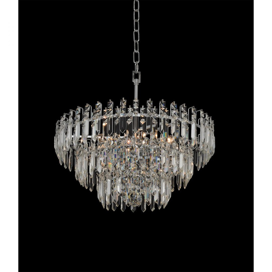 Allegri Crystal Pandoro 21 Inch Convertible Pendant - Flush Mount in Chrome 034740-010-FR001