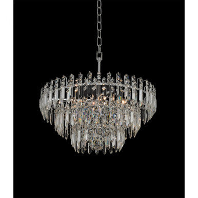 Allegri Crystal Pandoro 21 Inch Convertible Pendant - Flush Mount in Chrome 034740-010-FR001