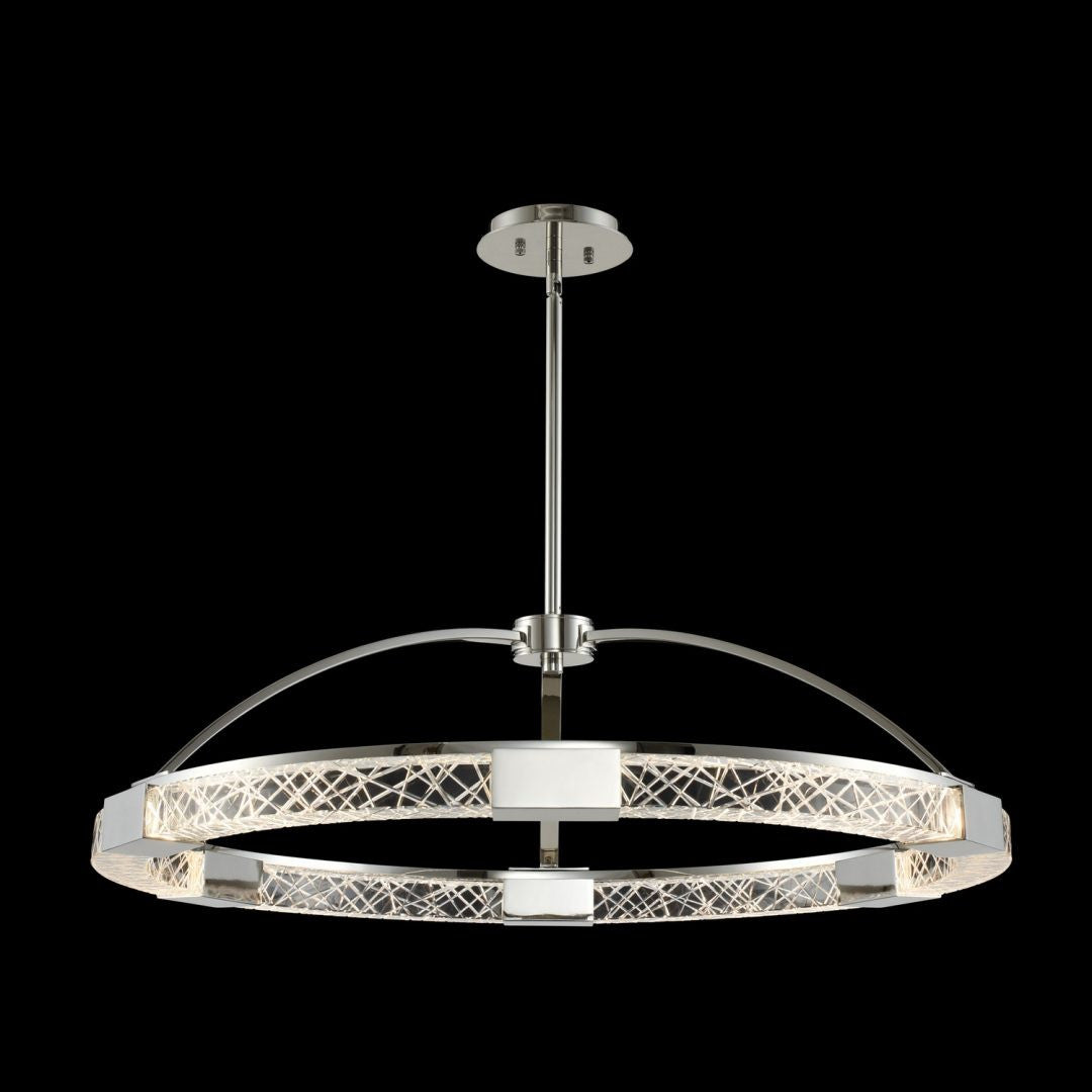 Allegri Crystal Athena 32 Inch LED Pendant in Polished Nickel 034851-046-FR001