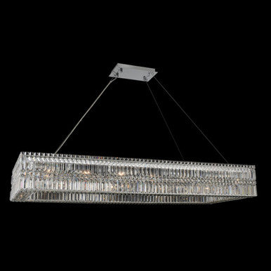 Allegri Crystal Rettangolo 60 Inch Island in Chrome 035061-010-FR001