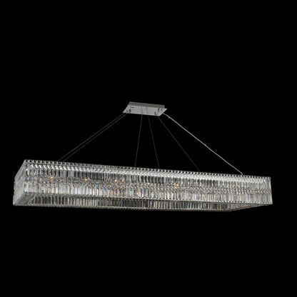 Allegri Crystal Rettangolo 72 Inch Island in Chrome 035062-010-FR001