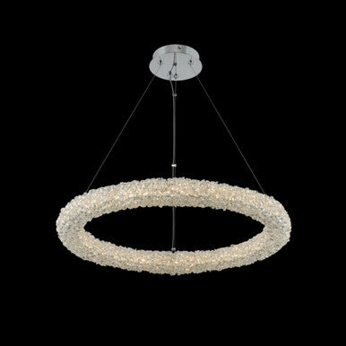 Allegri Crystal Lina 26 Inch LED Pendant in Chrome 035552-010-FR001