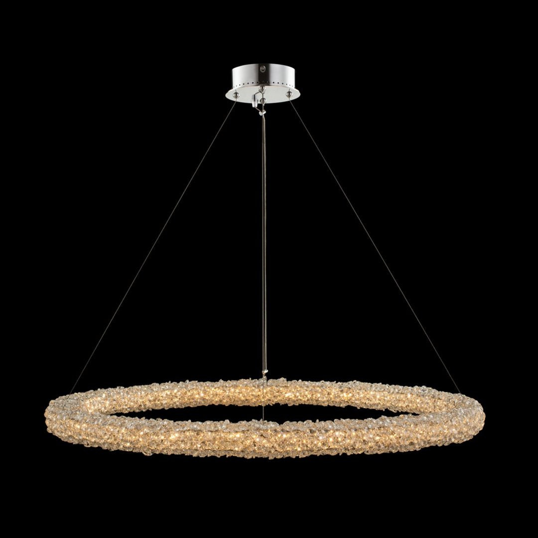 Allegri Crystal Lina 38 Inch LED Pendant in Polished Chrome 035554-010-FR001