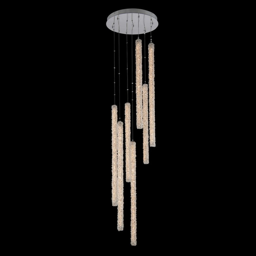 Allegri Crystal Lina 7 Column LED Foyer in Polished Chrome 035558-010-FR001