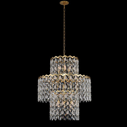 Allegri Crystal Caretta 27 Inch Pendant in Antique Brass 035951-003-FR001