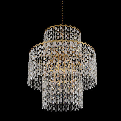 Allegri Crystal Caretta 35 Inch Pendant in Antique Brass 035952-003-FR001