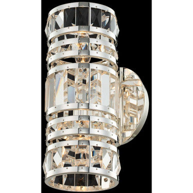 Allegri Crystal Strato 6 Inch Wall Sconce in Polished Silver 037021-014-FR001