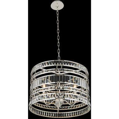 Allegri Crystal Strato 22 Inch Pendant in Polished Silver 037054-014-FR001