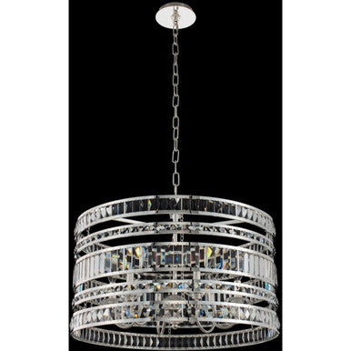 Allegri Crystal Strato 26 Inch Pendant in Polished Silver 037055-014-FR001