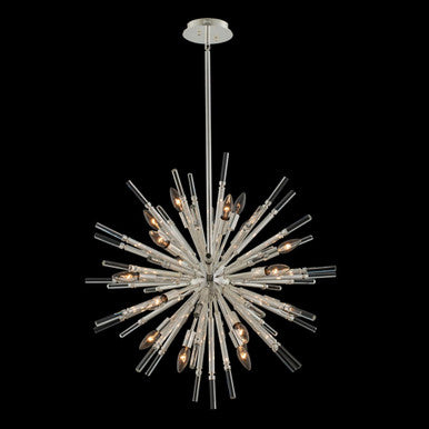 Allegri Crystal Sprazzo 28 Inch Pendant in Polished Silver 037456-014-FR001