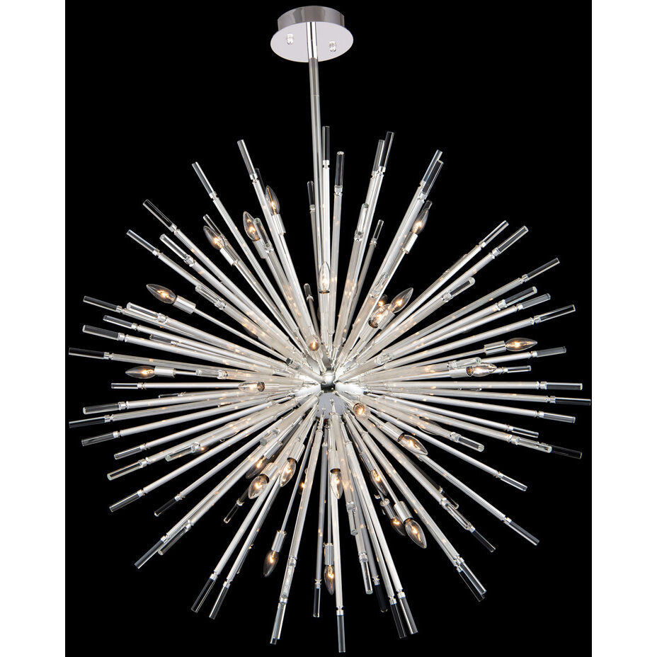 Allegri Crystal Sprazzo 48 Inch Pendant in Polished Silver 037458-014-FR001