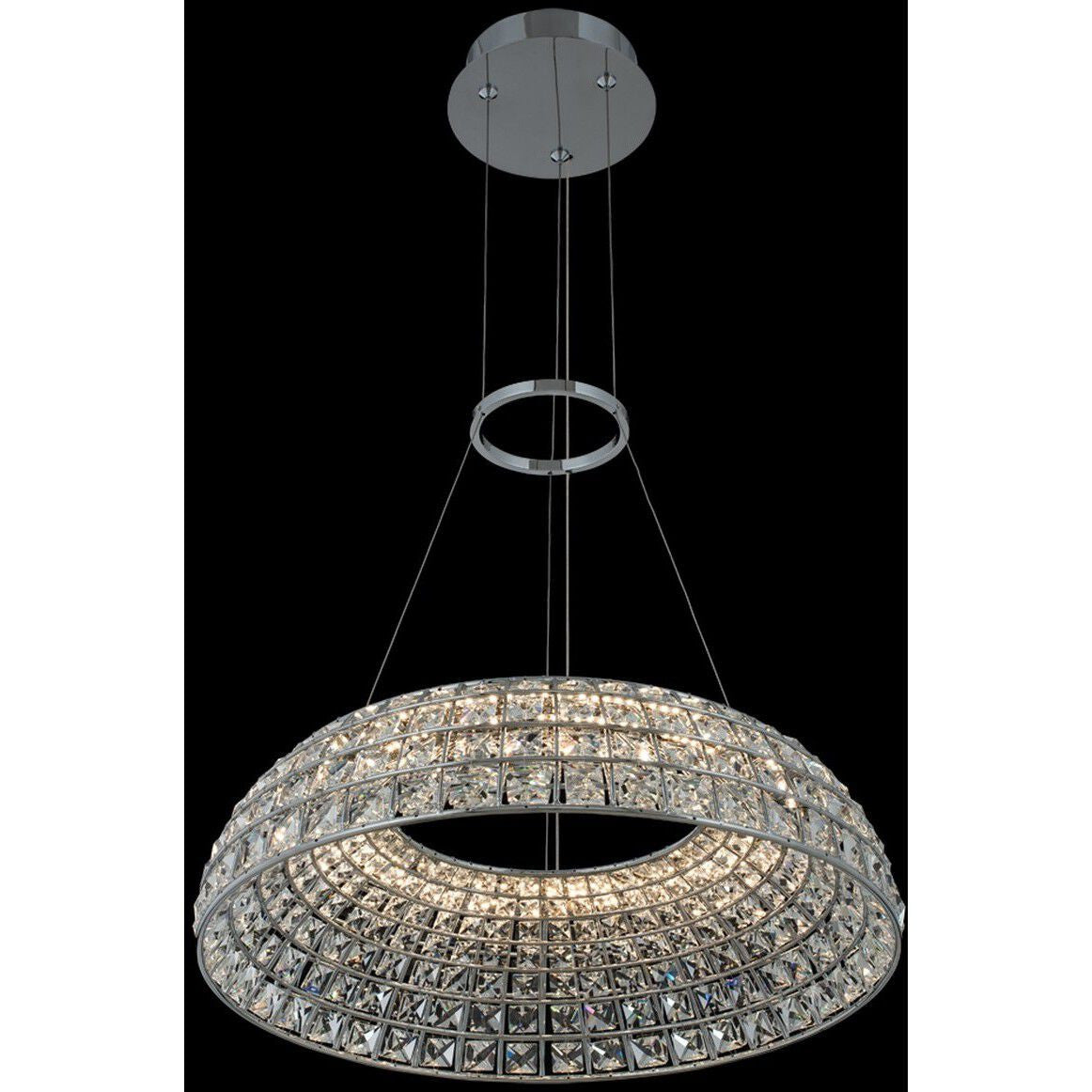 Allegri Crystal Nuvole 20 Inch LED Pendant in Chrome 037555-010-FR001